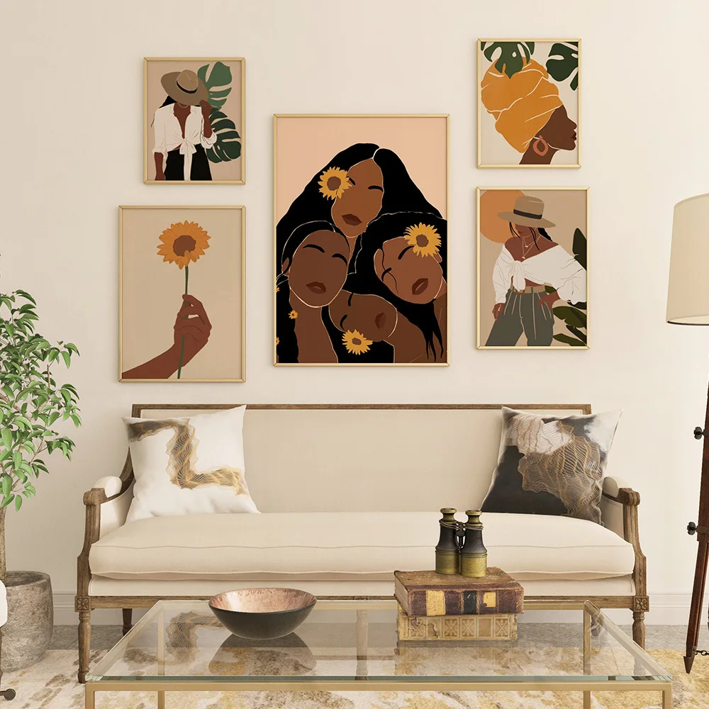 African Bohemian Style Black Woman Canvas Painting Wall Poster Decorative Picture For Living Room Decoration Home Decor 
African Bohemian Style Black Woman Canvas Painting Wall Poster Decorative Picture For Living Room Decoration Home Decor