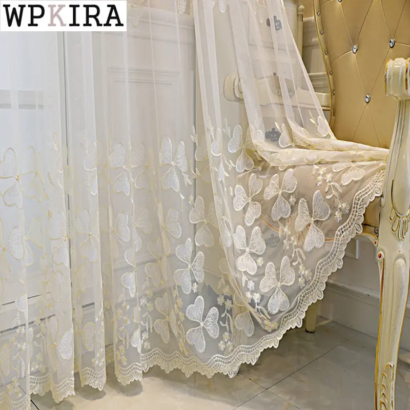 Romantic Pastoral Embroidery Voile Curtain for Living Room White Clover Pattern Sheer Drape Mesh Fabric Kitchen Window Z353#E
Romantic Pastoral Embroidery Voile Curtain for Living Room White Clover Pattern Sheer Drape Mesh Fabric Kitchen Window Z353#E