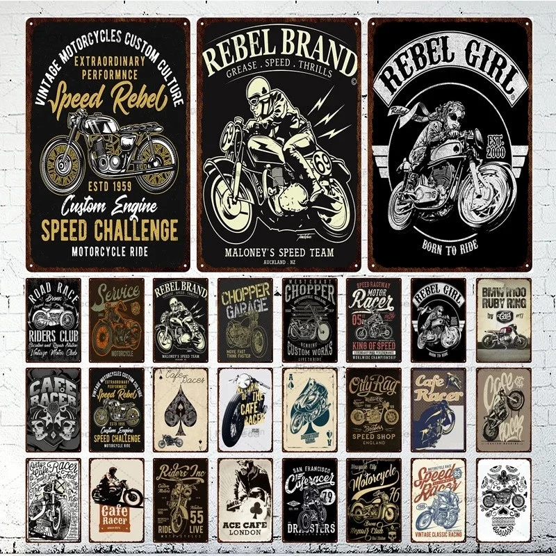Винтажный жестяной знак Cafe Racer, металлический знак, Настенный декор, гараж, мужская пещера, украшение для паба, бара
Винтажный жестяной знак Cafe Racer, металлический знак, Настенный декор, гараж, мужская пещера, украшение для паба, бара