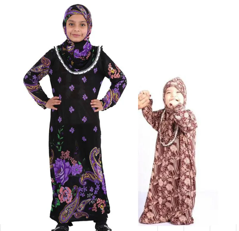 Турецкая одежда мусульманское детское платье для девочек абайя Caftan Enfant