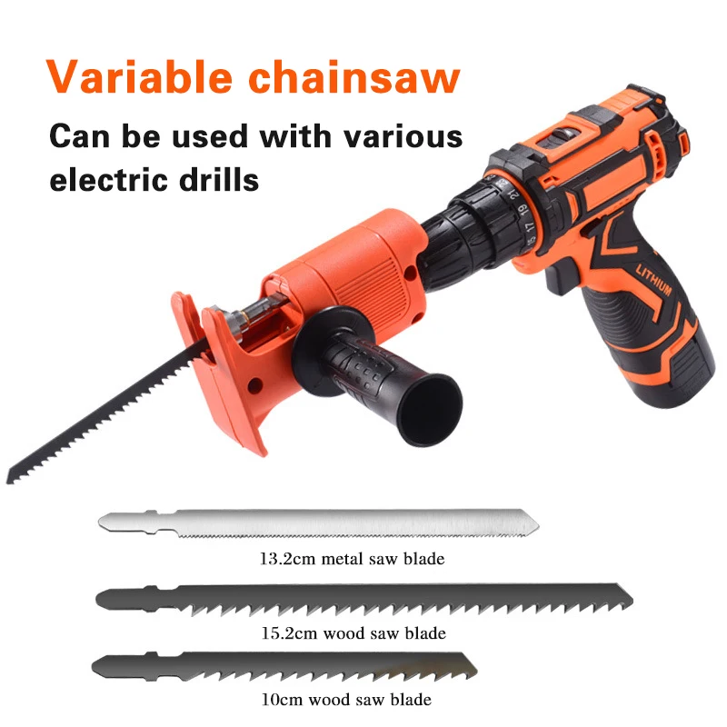 Reciprocating Saw Portable Electric Drill Modified Electric Wood Metal Cutter Machine Adapter Power Tool Accessories
Reciprocating Saw Portable Electric Drill Modified Electric Wood Metal Cutter Machine Adapter Power Tool Accessories