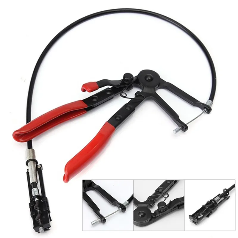 

Car Repairs Bent Nose Hose Clamp Pliers Hand Tools Cable Type Flexible Wire Long Reach Hose Clip Pliers Set Auto Accessories