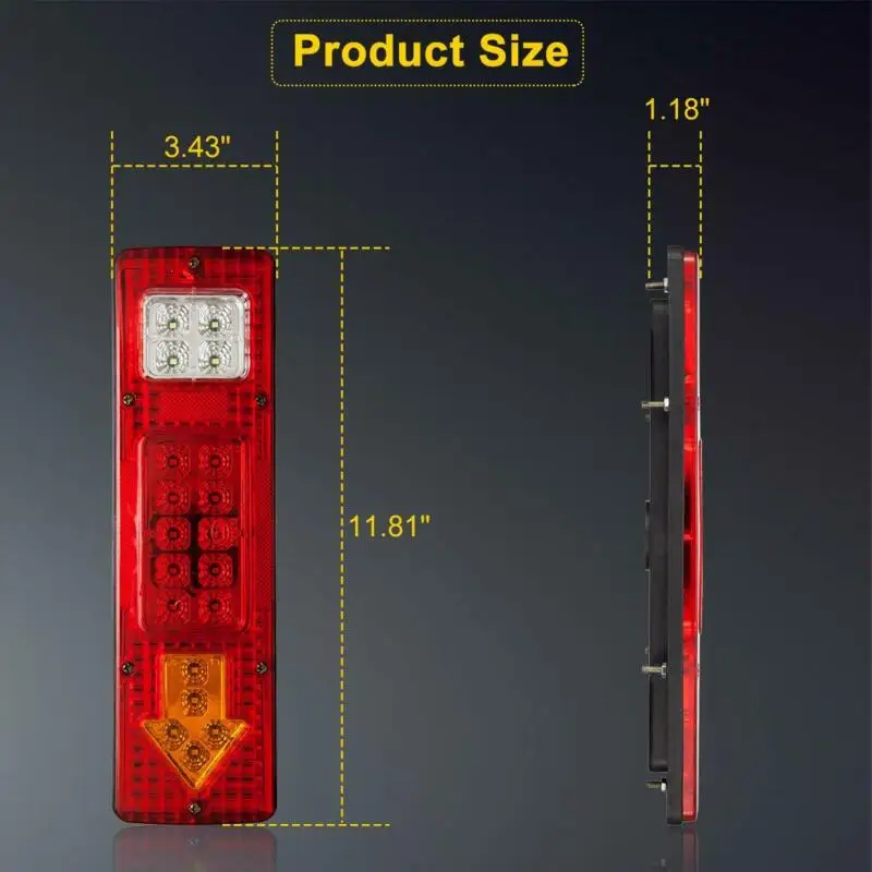 DC 12V LED Tail Light X19 LED Waterproof Tail Lights Kit RV Camper Trailer Truck Rear Turn Signal 12V
DC 12V LED Tail Light X19 LED Waterproof Tail Lights Kit RV Camper Trailer Truck Rear Turn Signal 12V