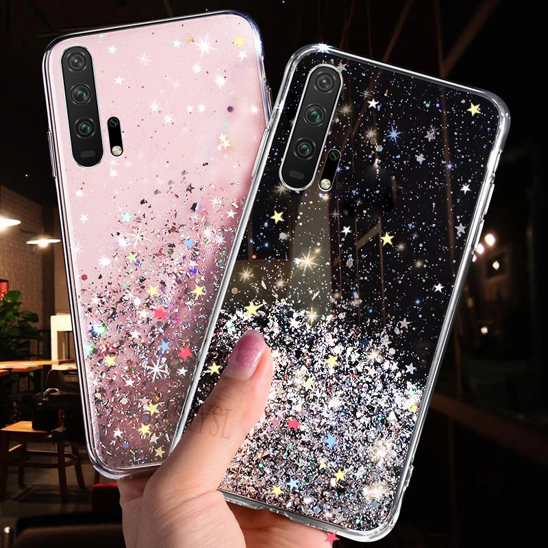 Роскошный градиентный блестящий чехол со звездой для телефона Huawei P40 P20 P30 Pro Lite Mate