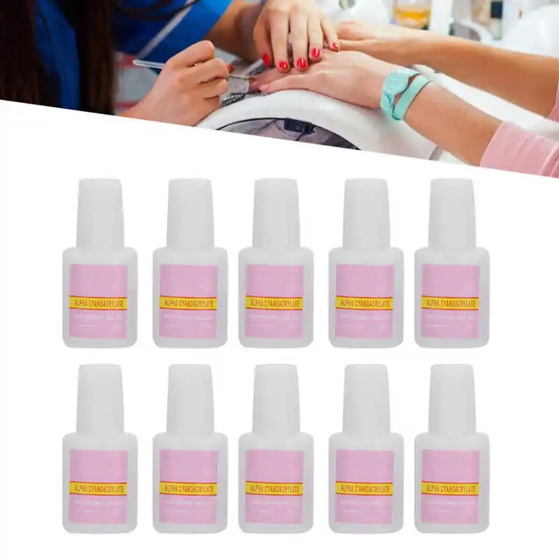 10pcs/set Nail Glue Mini Professional Nail Adhesive Suitable for Sticky Nails Rhinestone Glue for Professional Salon or Home Use
10pcs/set Nail Glue Mini Professional Nail Adhesive Suitable for Sticky Nails Rhinestone Glue for Professional Salon or Home Use