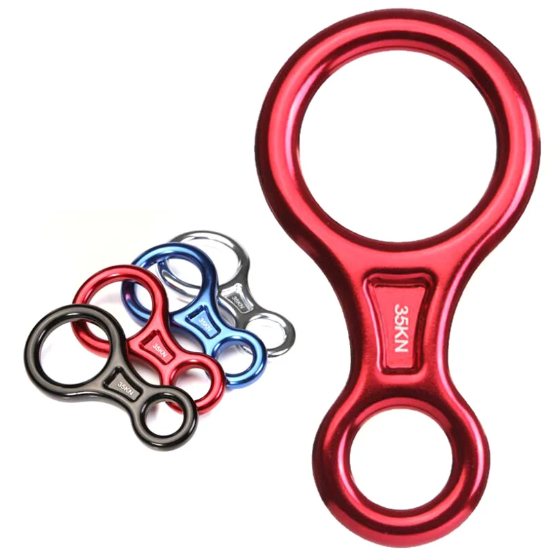 Rock Climbing Carabine 8shape Rigging Descender Aluminum Figure Belay Device Abseiling 35KN Eight Ring Downhill Equipment 
Rock Climbing Carabine 8shape Rigging Descender Aluminum Figure Belay Device Abseiling 35KN Eight Ring Downhill Equipment