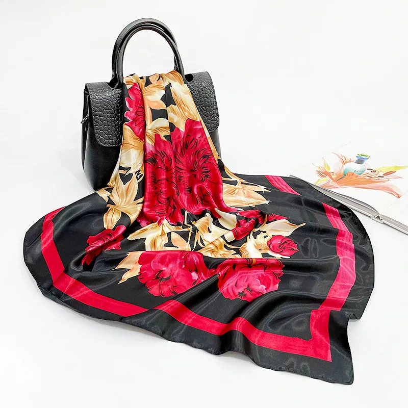 Silk Scarf Women's 2021 New Flower Printed Large Square Scarf Art RETRO Headscarf Satin Shawl Decorate
Silk Scarf Women's 2021 New Flower Printed Large Square Scarf Art RETRO Headscarf Satin Shawl Decorate