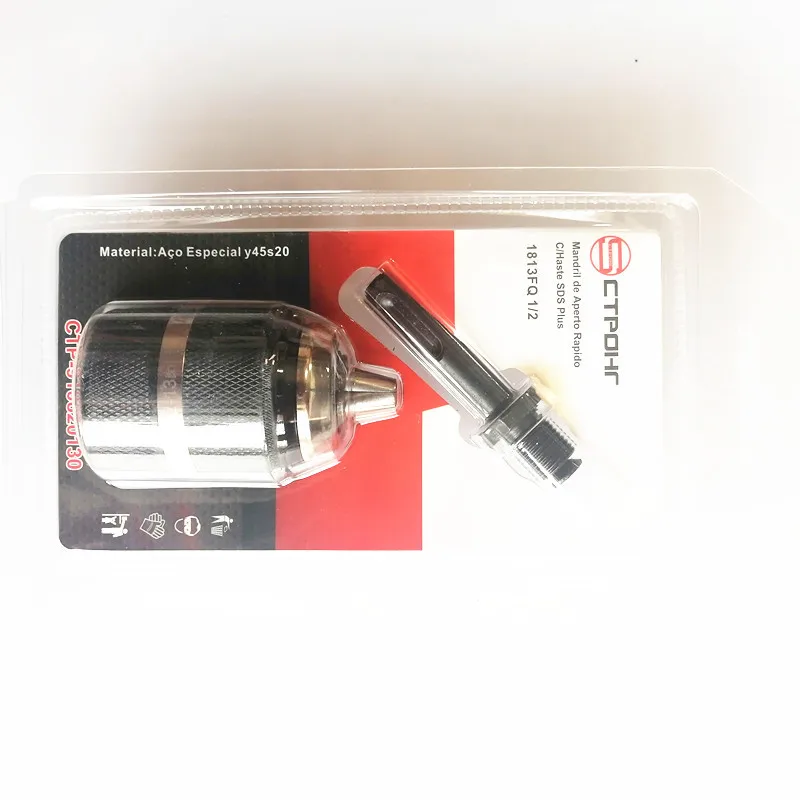 13mm 1/2 all metal chuck with lock chuck with round shank connecting rod large hole thread hand tight drill chuck
13mm 1/2 all metal chuck with lock chuck with round shank connecting rod large hole thread hand tight drill chuck