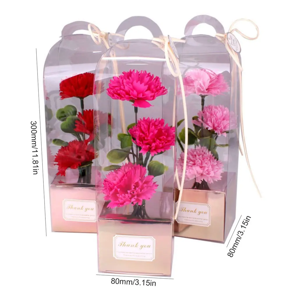 Mother's Day Gift Three Carnations PVC Gift Box Teacher's Day Creative Gift Soap Bouquet Birthday Gift
Mother's Day Gift Three Carnations PVC Gift Box Teacher's Day Creative Gift Soap Bouquet Birthday Gift