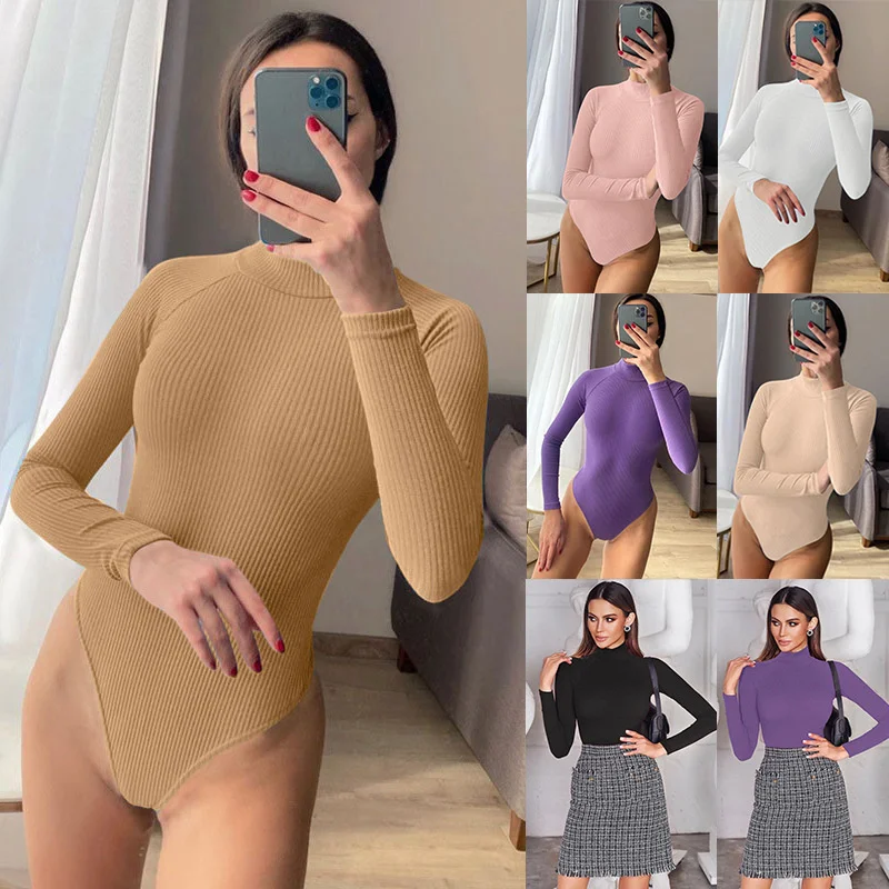 Spring and Autumn Explosion of Women's Onesie Autumn and Winter New Fashion Slim Show Tall Neck Long Sleeve Onesie Women
Spring and Autumn Explosion of Women's Onesie Autumn and Winter New Fashion Slim Show Tall Neck Long Sleeve Onesie Women