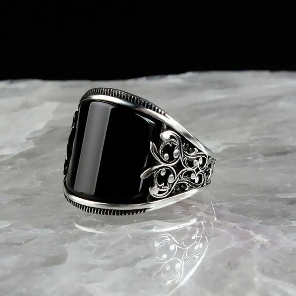 Convenient Anniversary Ring Decorative Rust-proof Flower Design Black Wide Anniversary Ring Jewelry Ring Finger Ring
Convenient Anniversary Ring Decorative Rust-proof Flower Design Black Wide Anniversary Ring Jewelry Ring Finger Ring