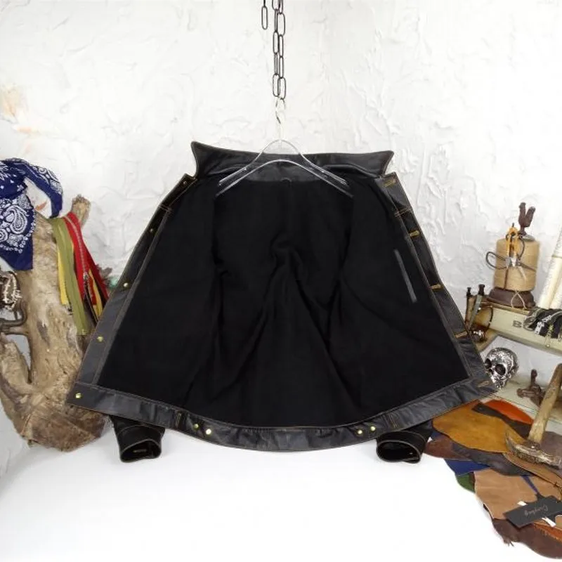 Retro Winter Men Black Genuine Leather Jacket Gold Single Breasted Warm Business Casual Coat Fashion Luxury Biker Coat Oversize
Retro Winter Men Black Genuine Leather Jacket Gold Single Breasted Warm Business Casual Coat Fashion Luxury Biker Coat Oversize