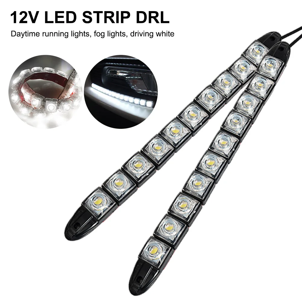 2PCS LED Strip Lights 10LED 12V DRL 6000K White Daytime Running Light Fog Brake Lights IP67 Waterproof with Adhesive
2PCS LED Strip Lights 10LED 12V DRL 6000K White Daytime Running Light Fog Brake Lights IP67 Waterproof with Adhesive