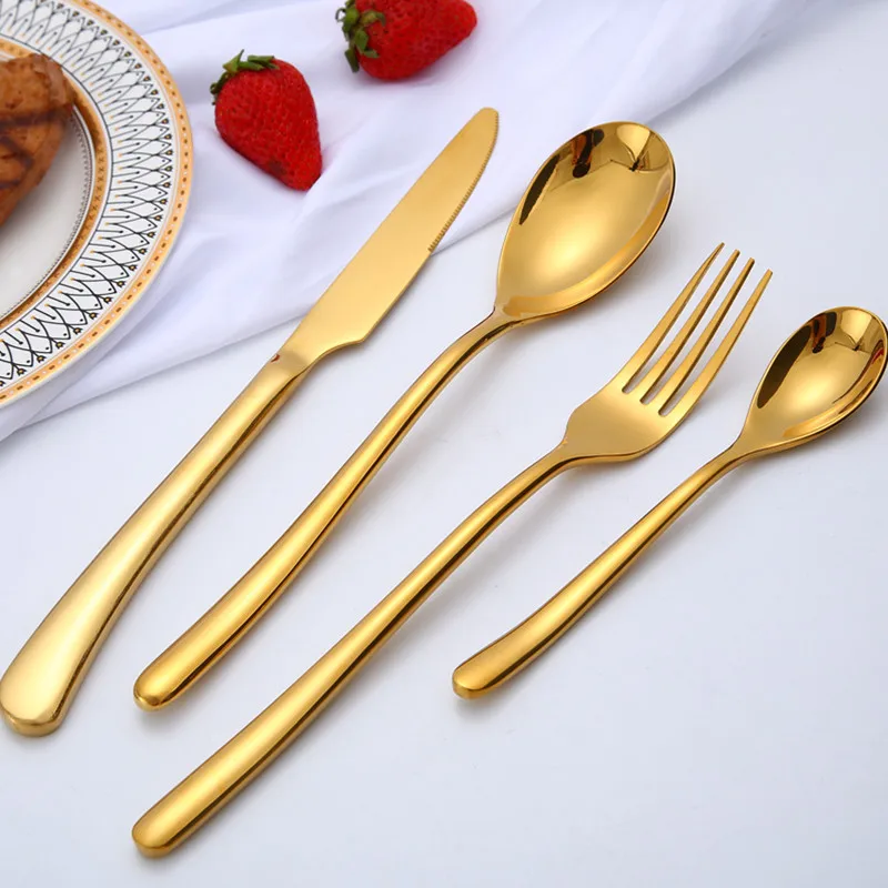 Gold Thicken Europe Simple Rustic Cutlery Set Portable Modern Eco Friendly Design Jogo De Talheres Wedding Decoration Ec50cj
Gold Thicken Europe Simple Rustic Cutlery Set Portable Modern Eco Friendly Design Jogo De Talheres Wedding Decoration Ec50cj