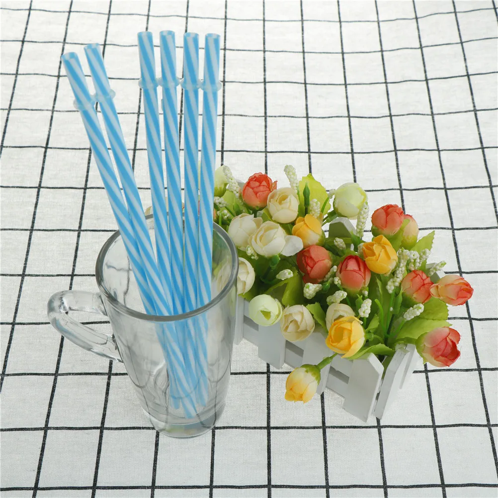 New 6Pcs Hard Plastic Reusable Biodegradable Distored Color Beverage Stripe Drinking Straws Party Wedding Bar/Pub Supplies
New 6Pcs Hard Plastic Reusable Biodegradable Distored Color Beverage Stripe Drinking Straws Party Wedding Bar/Pub Supplies