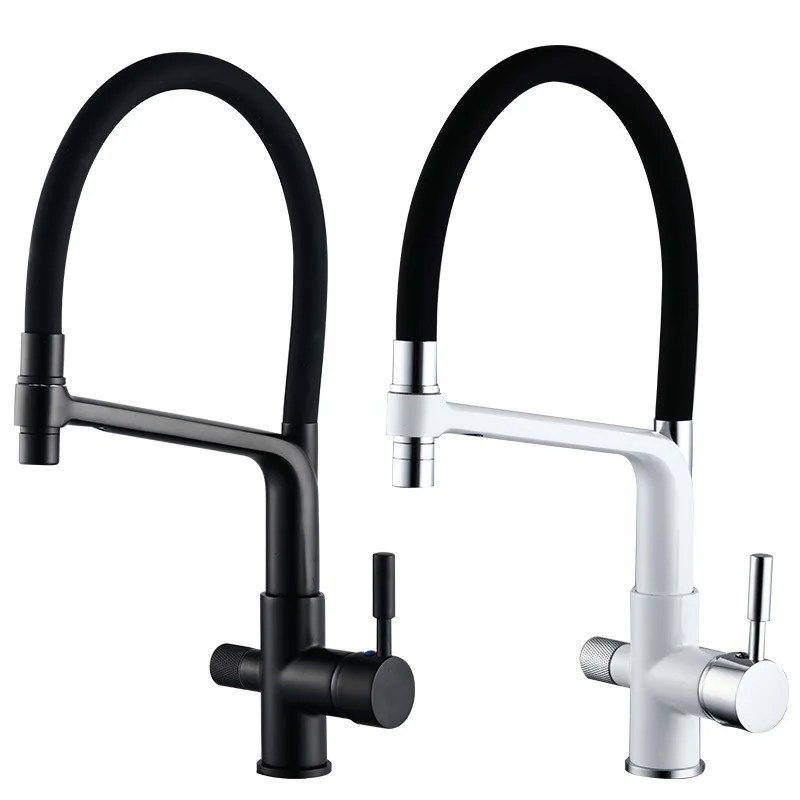 All-brass kitchen hot and cold water tank faucet with pure water and dual-purpose rotatable faucet for vegetable washing
All-brass kitchen hot and cold water tank faucet with pure water and dual-purpose rotatable faucet for vegetable washing