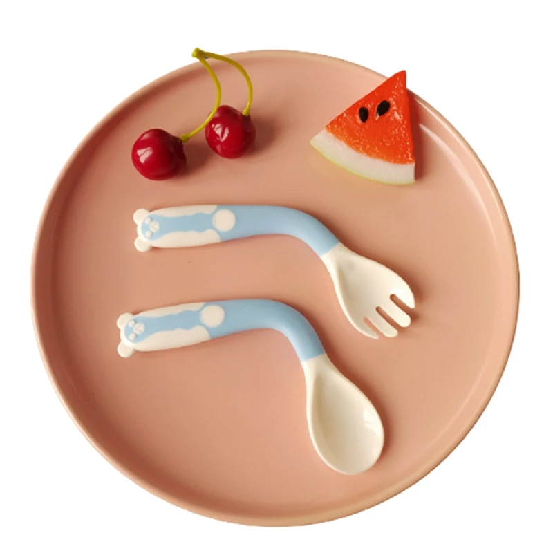 Cute Cartoon Bear Fork and Spoon Set For Children Baby Food Tableware Kids Training Bendable Dinnerware
Cute Cartoon Bear Fork and Spoon Set For Children Baby Food Tableware Kids Training Bendable Dinnerware