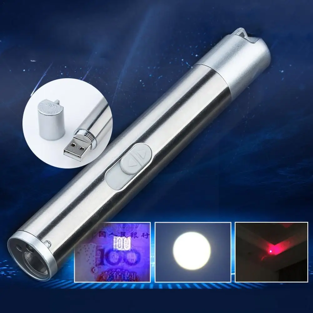 Usb Multi-function Counterfeit Lamp Rechargeable Led Purple Uv Mini Flashlight Counterfeit Portable Light C2s6
Usb Multi-function Counterfeit Lamp Rechargeable Led Purple Uv Mini Flashlight Counterfeit Portable Light C2s6