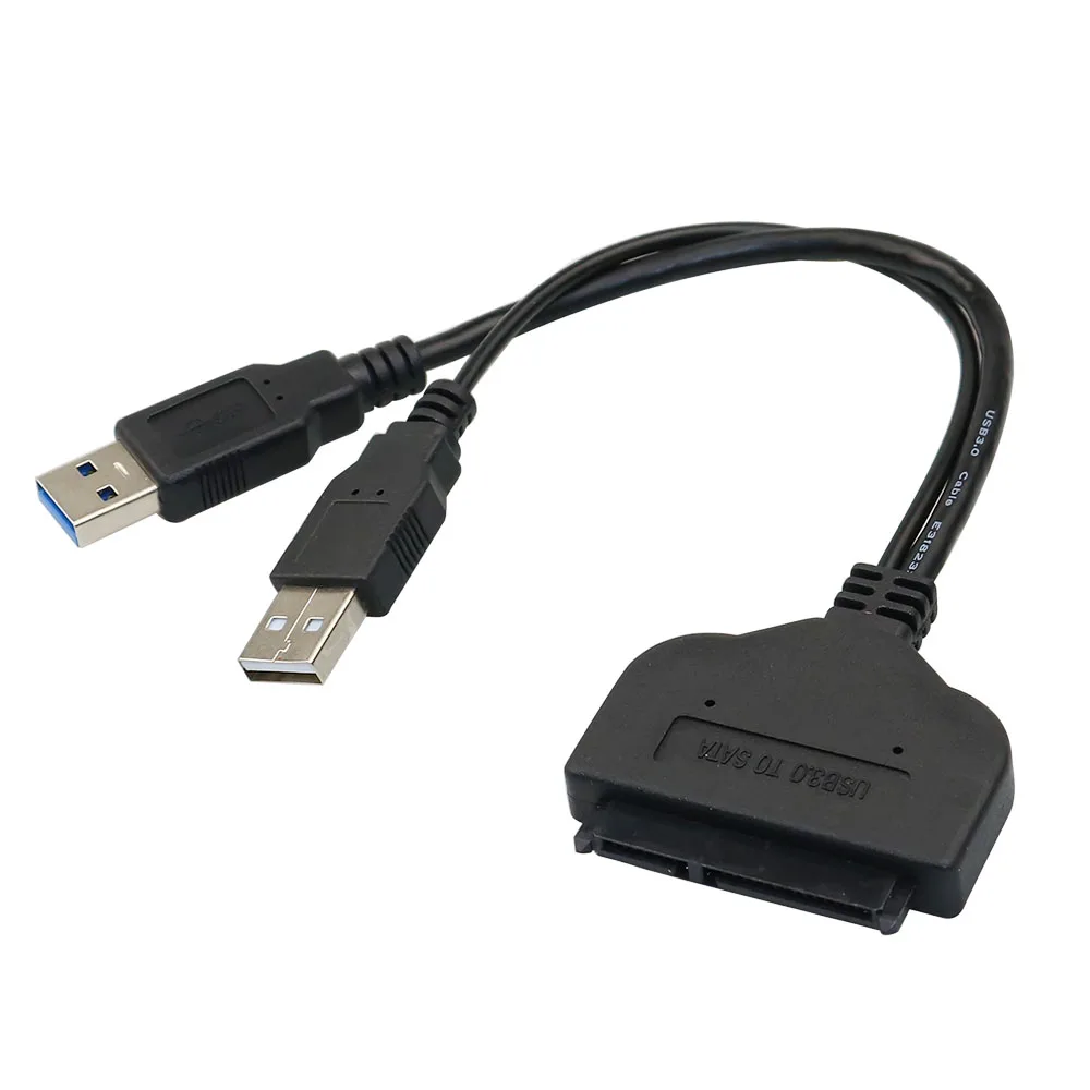 Кабель-адаптер с USB 3,0 на 2,5 дюйма, универсальный конвертер SATA III, 22-контактный источник питания для жесткого диска
Кабель-адаптер с USB 3,0 на 2,5 дюйма, универсальный конвертер SATA III, 22-контактный источник питания для жесткого диска