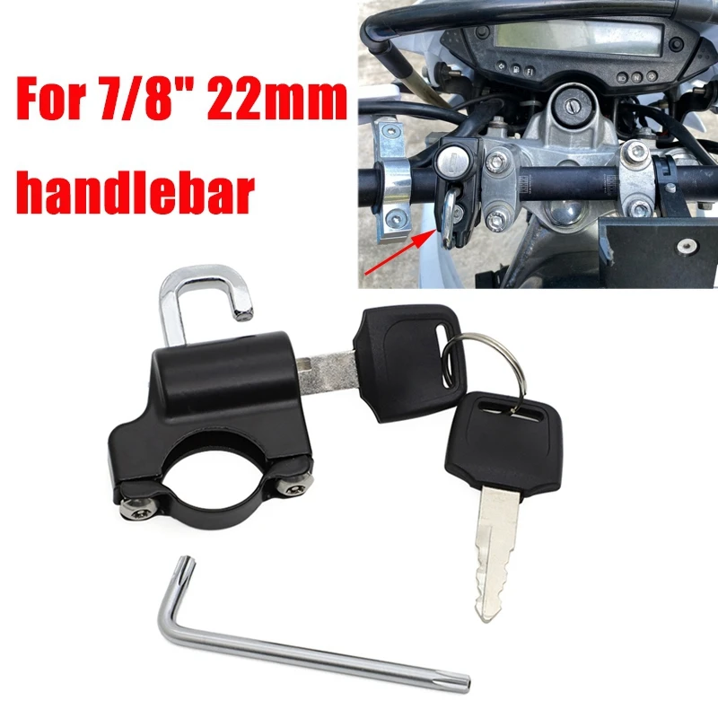 Universal Motorcycle Helmet Lock Motorbike Hanging Hook Keys Set Aluminum Compatible with 7/8Inch 22mm Handlebar Tubing
Universal Motorcycle Helmet Lock Motorbike Hanging Hook Keys Set Aluminum Compatible with 7/8Inch 22mm Handlebar Tubing