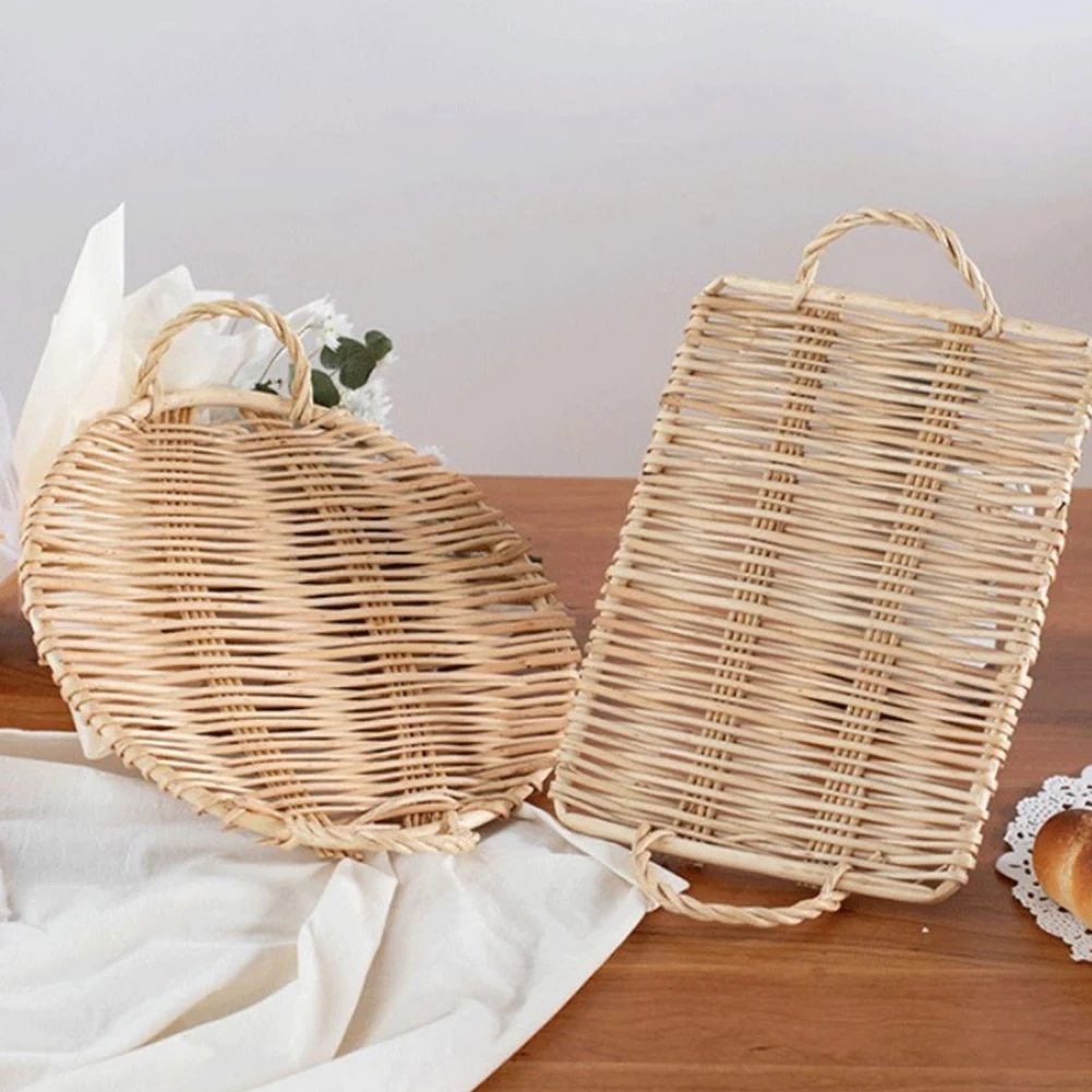 Rattan Woven Storage Tray With Handle Bread Food Serving Plate Fruit Cake Platter Dinner Tray Kitchen Organizer
Rattan Woven Storage Tray With Handle Bread Food Serving Plate Fruit Cake Platter Dinner Tray Kitchen Organizer