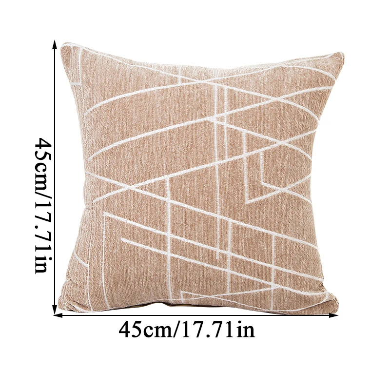 45*45cm Cushion Cover Chenille Striped Geometric Throw Pillow Case Home Supplies Comfortable Room Car Decor Pillow Case
45*45cm Cushion Cover Chenille Striped Geometric Throw Pillow Case Home Supplies Comfortable Room Car Decor Pillow Case