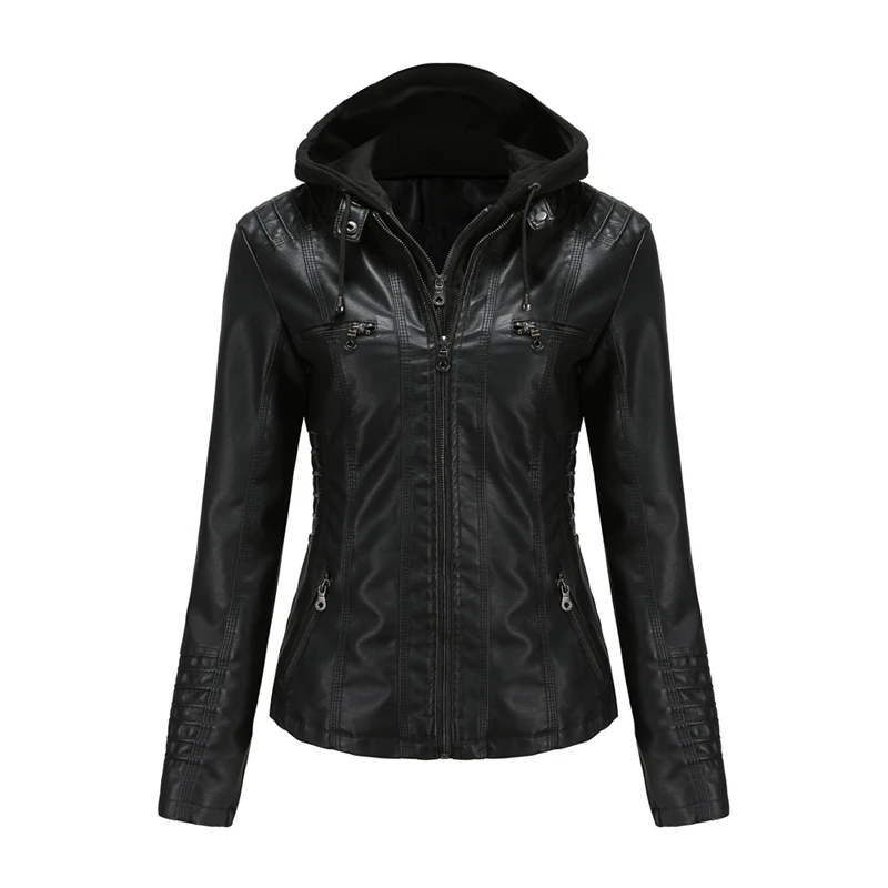 Y2K Autumn New Casual Solid PU Hooded Leather Jacket Women Slim Zipper Hat Detachable Coat Motorcycle Outerwear Long Sleeved Top
Y2K Autumn New Casual Solid PU Hooded Leather Jacket Women Slim Zipper Hat Detachable Coat Motorcycle Outerwear Long Sleeved Top
