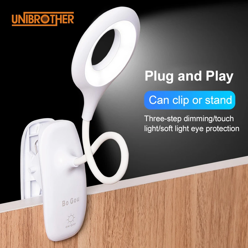 USB Led Nightlight Reading Lamp for Book Portable Clip Light Travel Bedroom Rechargeable Mini Clip-On Desk Lamp Light Flexible
USB Led Nightlight Reading Lamp for Book Portable Clip Light Travel Bedroom Rechargeable Mini Clip-On Desk Lamp Light Flexible