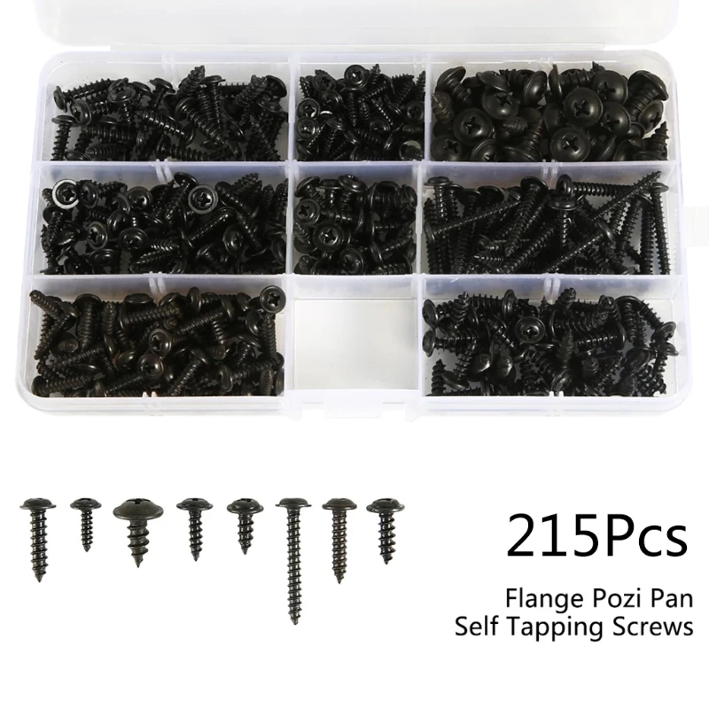 Stainless Steel Pan Head Self Tapping Screws M3/M4/M4.8 Black Self Drilling Wood Screw Assortment Kit Round Head G2AB
Stainless Steel Pan Head Self Tapping Screws M3/M4/M4.8 Black Self Drilling Wood Screw Assortment Kit Round Head G2AB