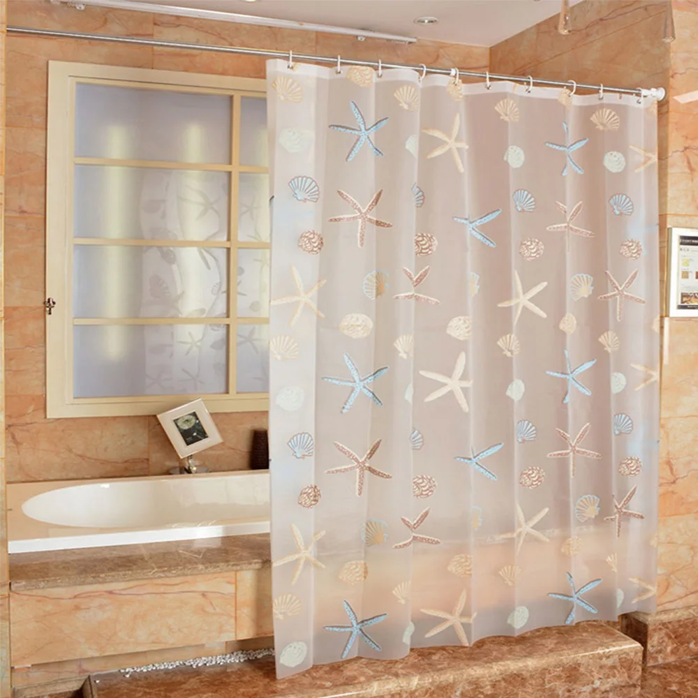 Новинка 2019 3D прозрачная Водонепроницаемая занавеска для ванной комнаты душа в
