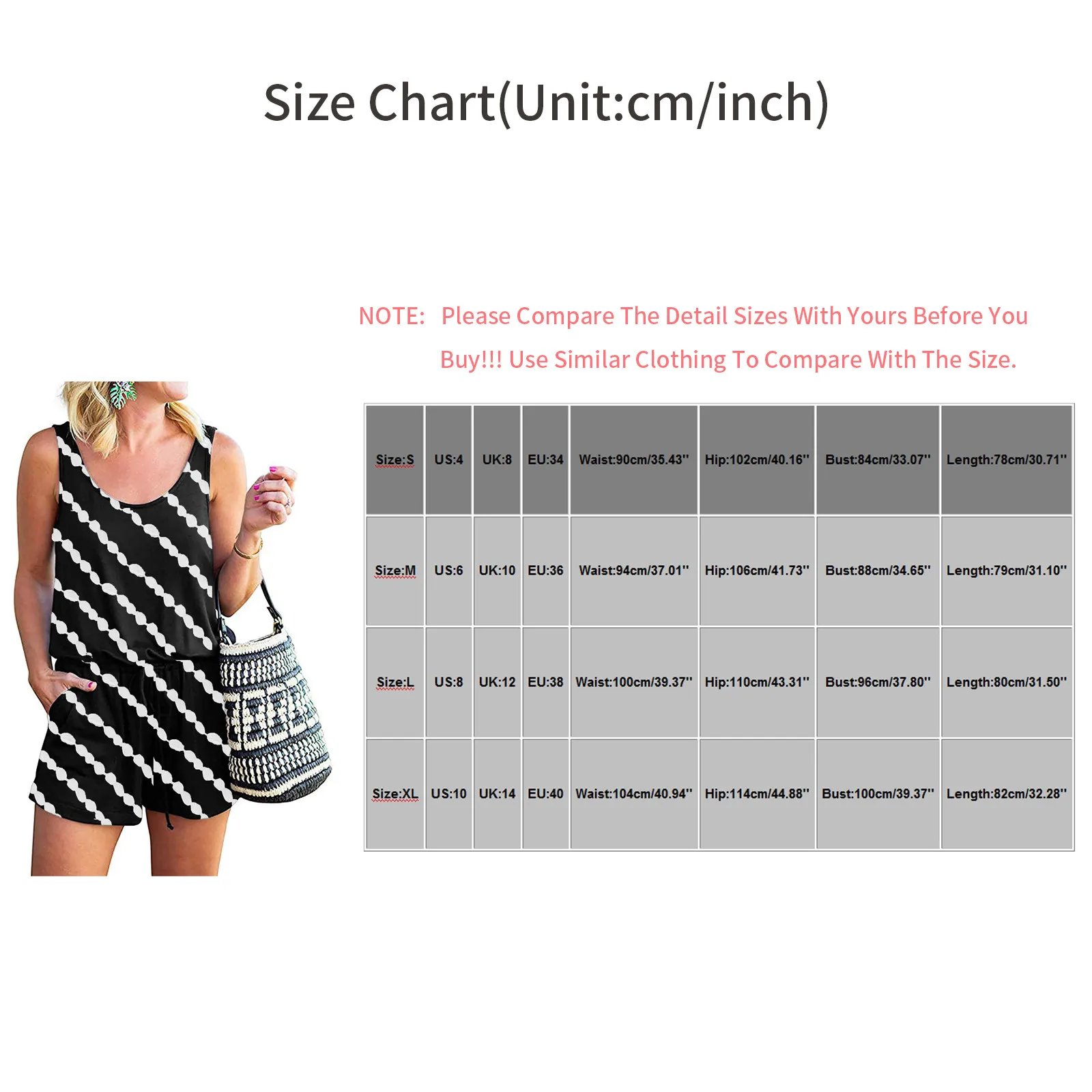 Jumpsuit Women Casual Fashion Round Neck Striped Sleeveless Pocket Belted Jumpsuit Summer Romper Women Jumpsuit
Jumpsuit Women Casual Fashion Round Neck Striped Sleeveless Pocket Belted Jumpsuit Summer Romper Women Jumpsuit