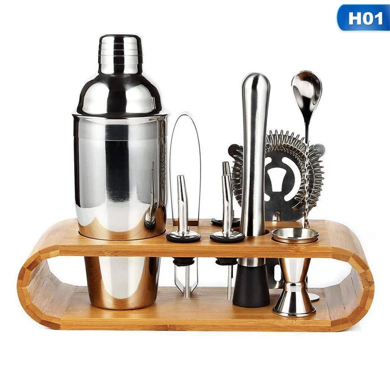 10Pcs/set 750ml Stainless Steel Cocktail Shaker Mixer Drink Bartender Browser Kit Bars Set Tools With Wine Rack Stand
10Pcs/set 750ml Stainless Steel Cocktail Shaker Mixer Drink Bartender Browser Kit Bars Set Tools With Wine Rack Stand