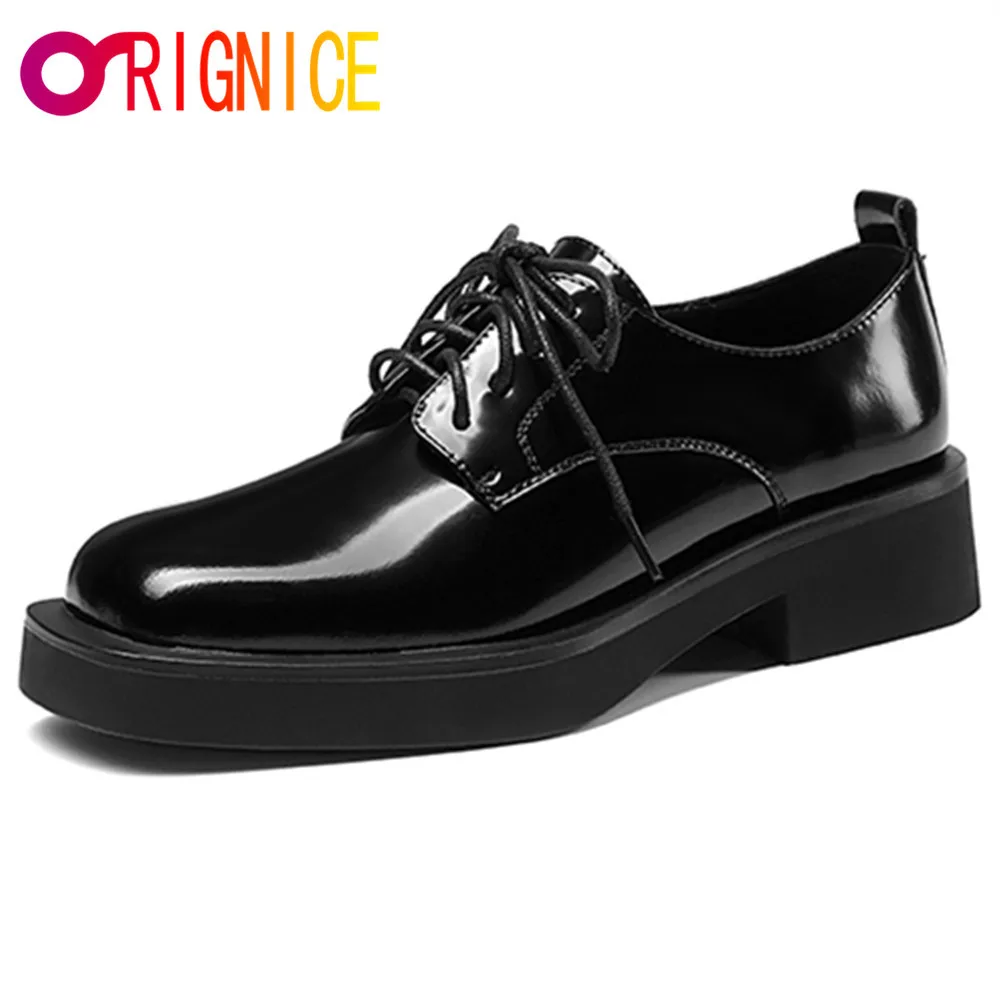 Orignice 2021 Fashion Platform Women Pumps Lace Up Square Toe Casual Low Heels Loafers Ladies Daily Single Shoes Wine Red Black
Orignice 2021 Fashion Platform Women Pumps Lace Up Square Toe Casual Low Heels Loafers Ladies Daily Single Shoes Wine Red Black