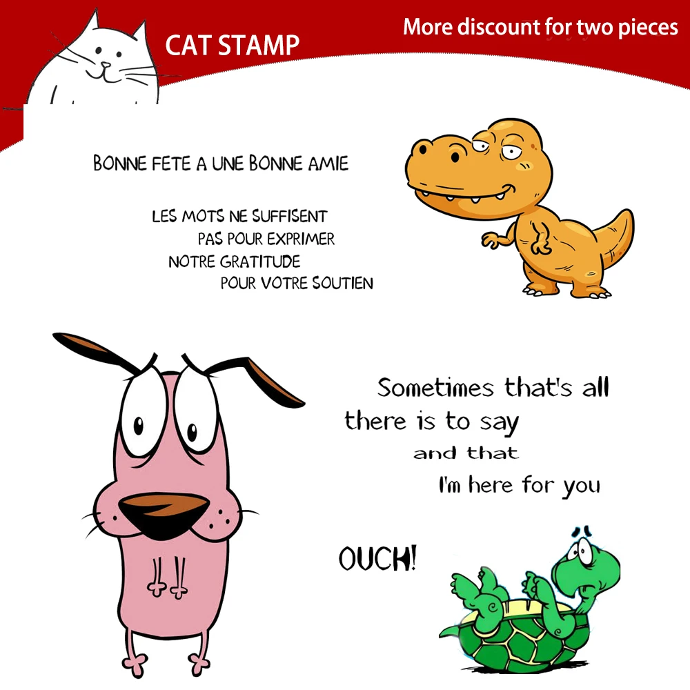 Dinosaur Dog Tortoise Transparent Clear Stamps For Scrapbooking Card Making Photo Album Silicone Stamp DIY Decorative Crafts
Dinosaur Dog Tortoise Transparent Clear Stamps For Scrapbooking Card Making Photo Album Silicone Stamp DIY Decorative Crafts
