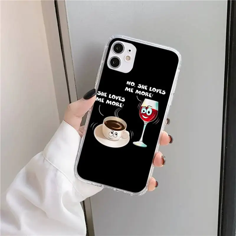 Coffee Wine Cup Phone Case Transparent for iPhone 11 12 mini pro XS MAX 8 7 6 6S Plus X 5S SE 2020 XR 
Coffee Wine Cup Phone Case Transparent for iPhone 11 12 mini pro XS MAX 8 7 6 6S Plus X 5S SE 2020 XR