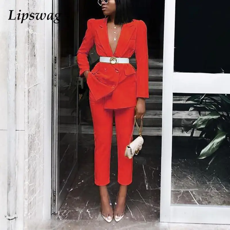Solid Casual Women 2pc Suits Fashion Office Lady Long Sleeve Suit And Pants Outfits 2021 Elegant Commute Blazer Sets Streetwear
Solid Casual Women 2pc Suits Fashion Office Lady Long Sleeve Suit And Pants Outfits 2021 Elegant Commute Blazer Sets Streetwear