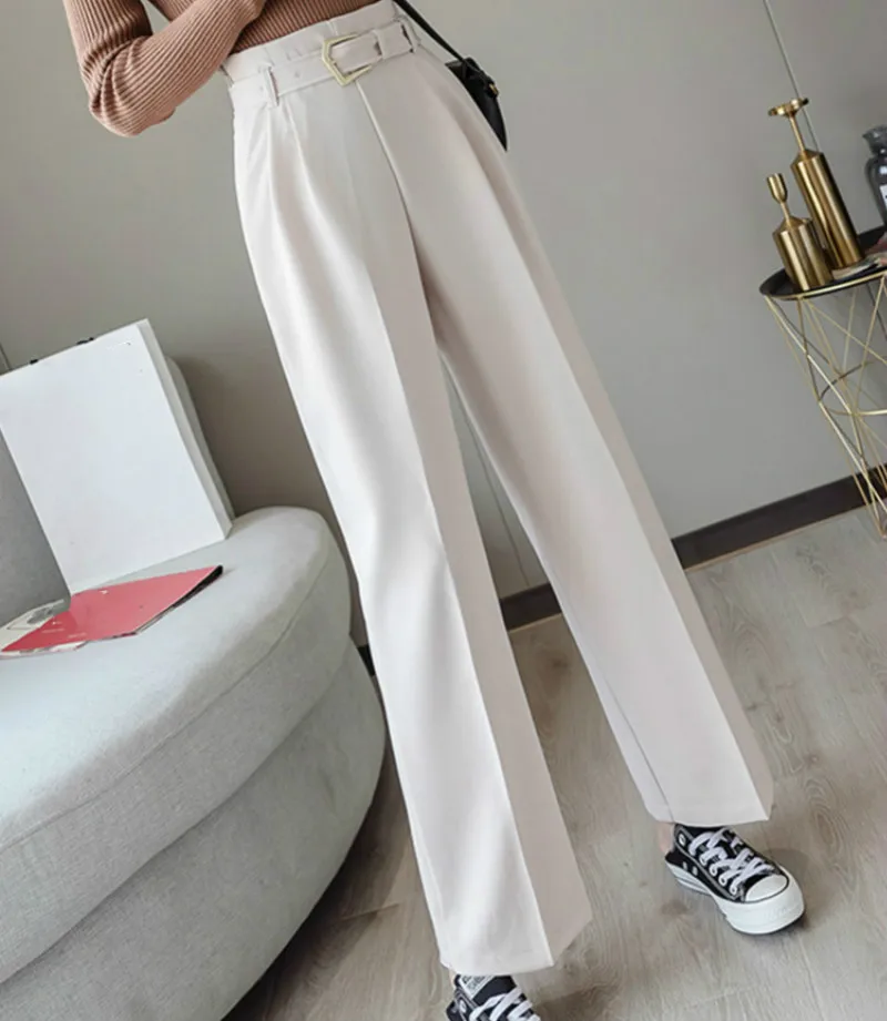 Length Trousers Sash Casual Pantalones Lady Elegant Fashion OL Suit Pants Women Solid Color Straight Loose Ankle
Length Trousers Sash Casual Pantalones Lady Elegant Fashion OL Suit Pants Women Solid Color Straight Loose Ankle
