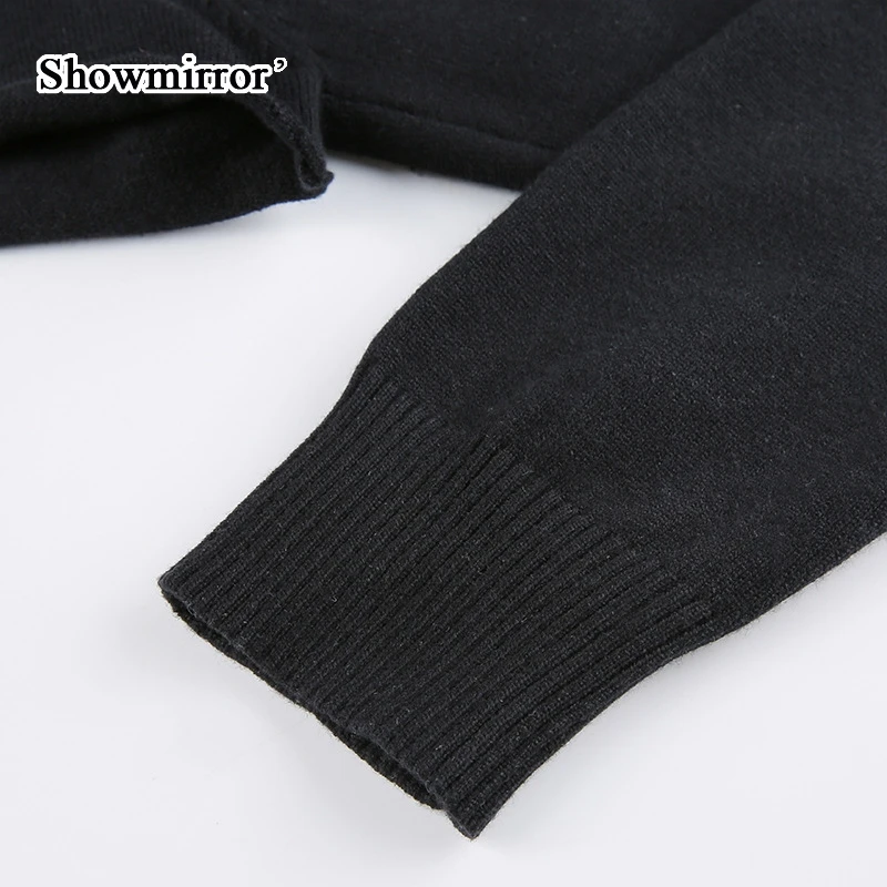 Showmirror Black Casual Loose Cropped Sweater Women Autumn Smocked Long Sleeve Knitted Top Hip Hop Harajuku Pullovers
Showmirror Black Casual Loose Cropped Sweater Women Autumn Smocked Long Sleeve Knitted Top Hip Hop Harajuku Pullovers