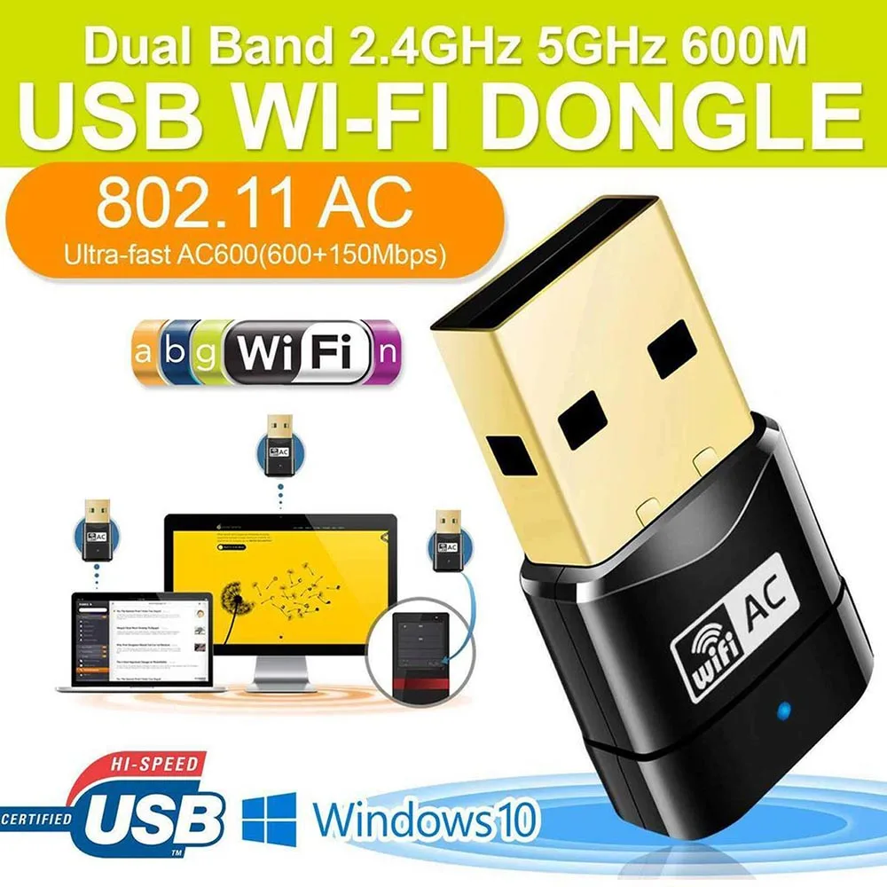 Двухдиапазонная USB беспроводная сетевая карта 600 м, мини двухдиапазонный 2,4G/5,8 ГГц, беспроводной приемник Wi-Fi, передатчик для Windows Vista mac
Двухдиапазонная USB беспроводная сетевая карта 600 м, мини двухдиапазонный 2,4G/5,8 ГГц, беспроводной приемник Wi-Fi, передатчик для Windows Vista mac