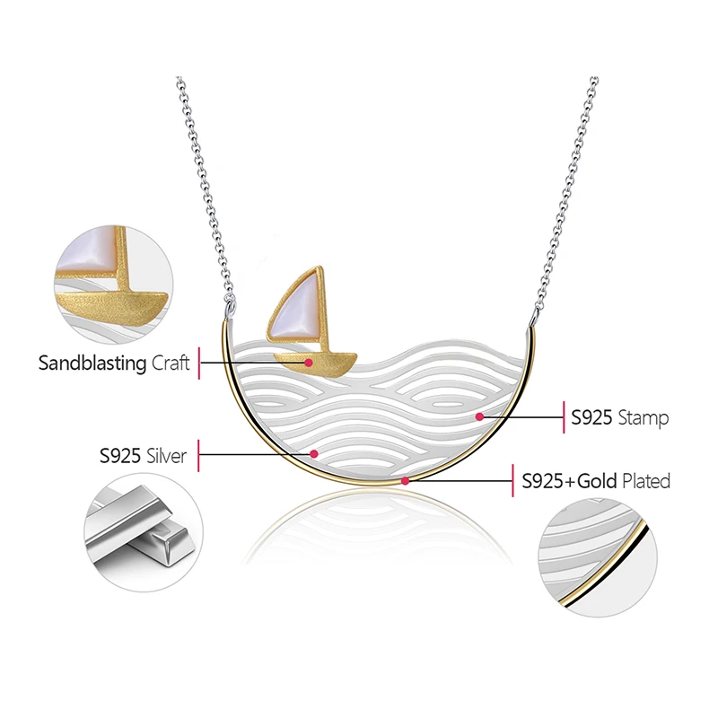 Real 925 Sterling Silver Handmade Designer Fine Jewelry Creative Gold Sailboat Necklace For Women Acessorio Collier
Real 925 Sterling Silver Handmade Designer Fine Jewelry Creative Gold Sailboat Necklace For Women Acessorio Collier