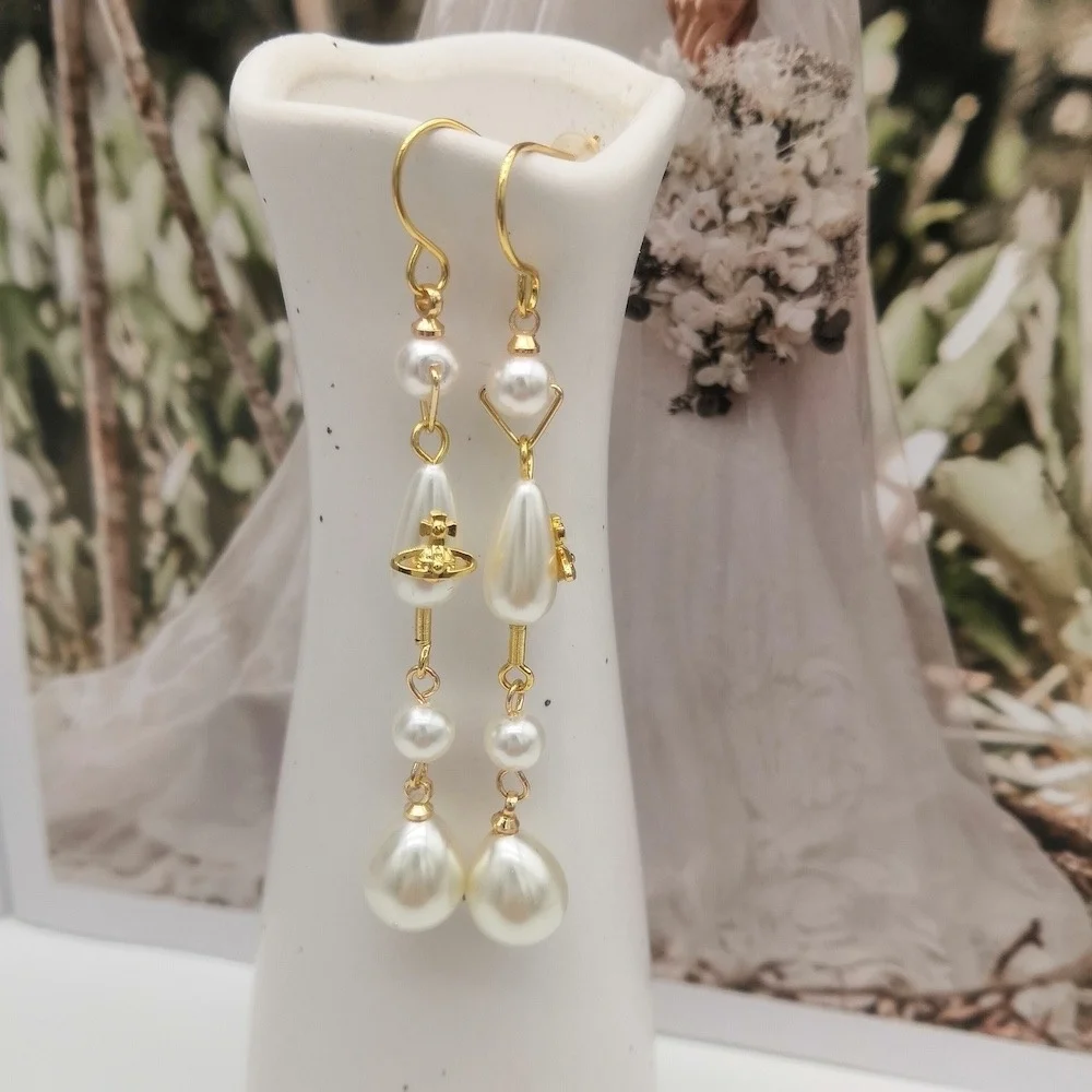 Trendy Fashion One Layer Pearl Tassel Long Drop Dangle Earrings Boho Safety Pin Earrings Women Statement Earrings Jewelry Gift
Trendy Fashion One Layer Pearl Tassel Long Drop Dangle Earrings Boho Safety Pin Earrings Women Statement Earrings Jewelry Gift