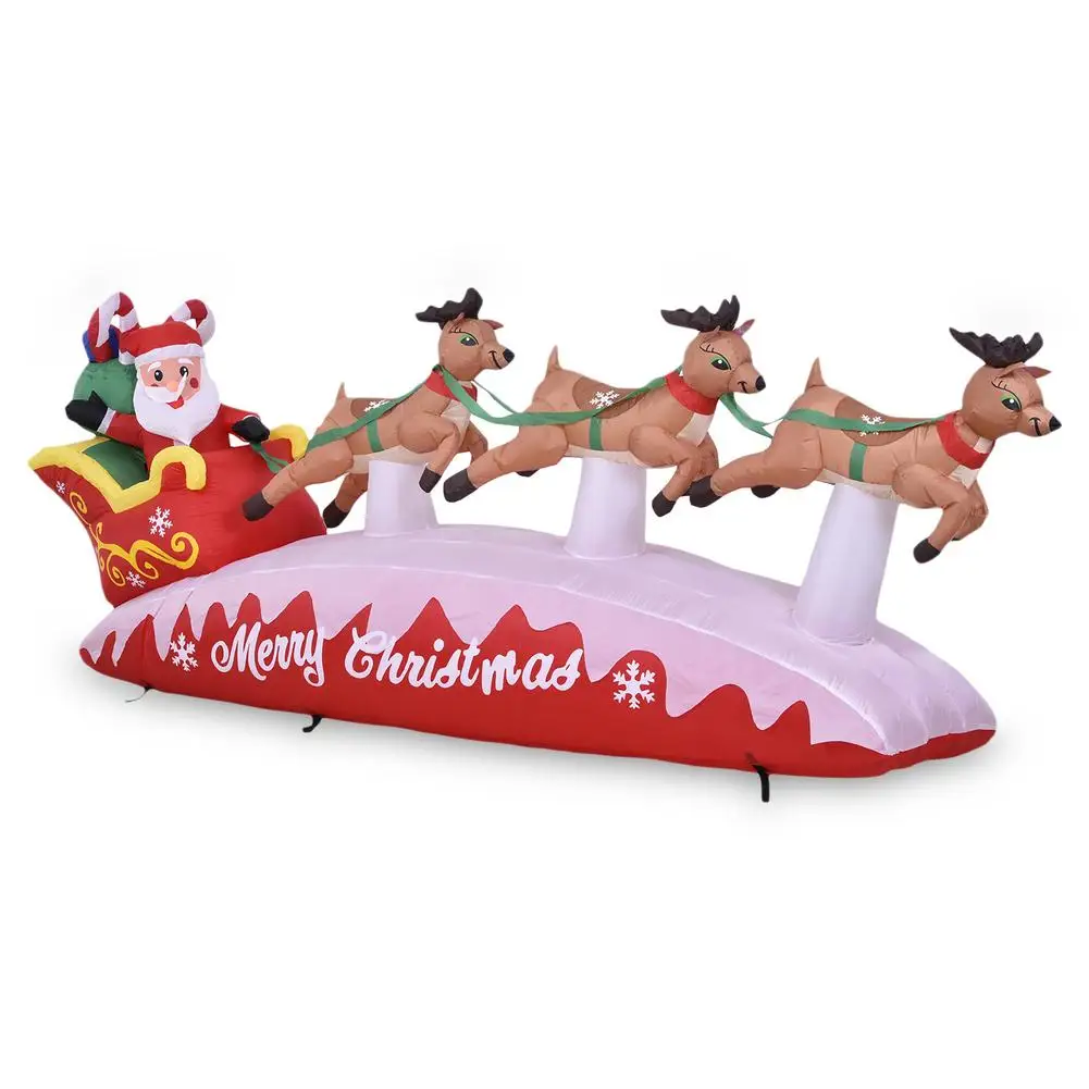 Christmas Inflatable Decoration 10 FT Length Inflatable Santa Claus With Reindeer Blowups Decorations Built-in 9 LED Lights Att
Christmas Inflatable Decoration 10 FT Length Inflatable Santa Claus With Reindeer Blowups Decorations Built-in 9 LED Lights Att
