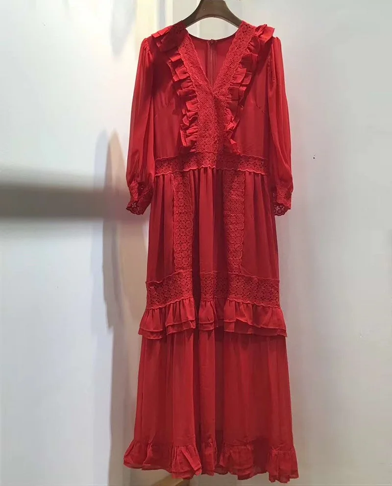 Top Quality New Blue Red Long Dress 2020 Autumn Style Women Sexy V-Neck Ruffle Flower Patchwork Elegant Party Long Maxi Dress
Top Quality New Blue Red Long Dress 2020 Autumn Style Women Sexy V-Neck Ruffle Flower Patchwork Elegant Party Long Maxi Dress