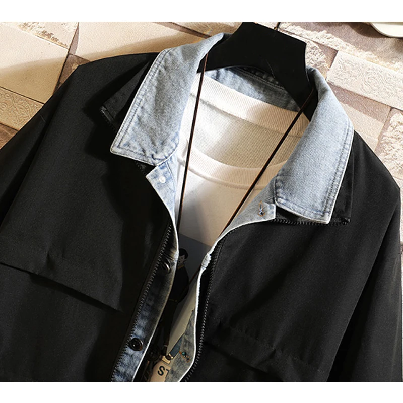 Men Jackets And Coats Streetwear Bomber Jacket Men Windbreaker Fashion Clothes Male Jacket Patchwork Design Fake Two Pieces 2021
Men Jackets And Coats Streetwear Bomber Jacket Men Windbreaker Fashion Clothes Male Jacket Patchwork Design Fake Two Pieces 2021
