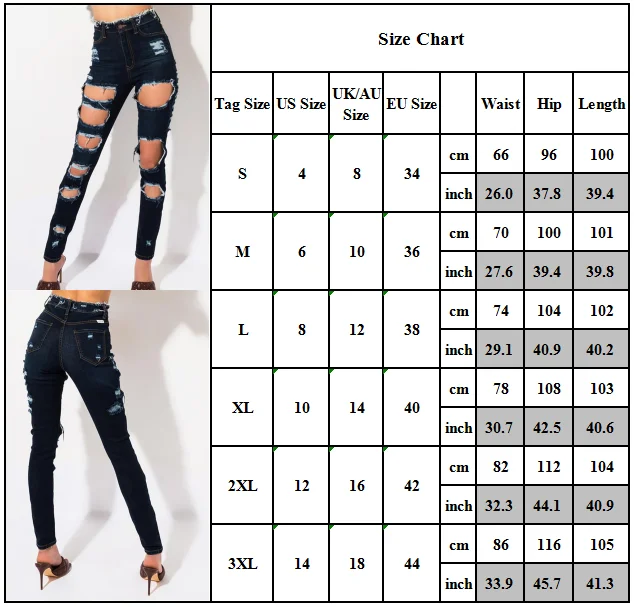 VICABO Sexy Hole Ripped Jeans for Women Stretchy Elastic Jeans Denim Pants Thin Streetwear High Waisted Slim Trouser
VICABO Sexy Hole Ripped Jeans for Women Stretchy Elastic Jeans Denim Pants Thin Streetwear High Waisted Slim Trouser