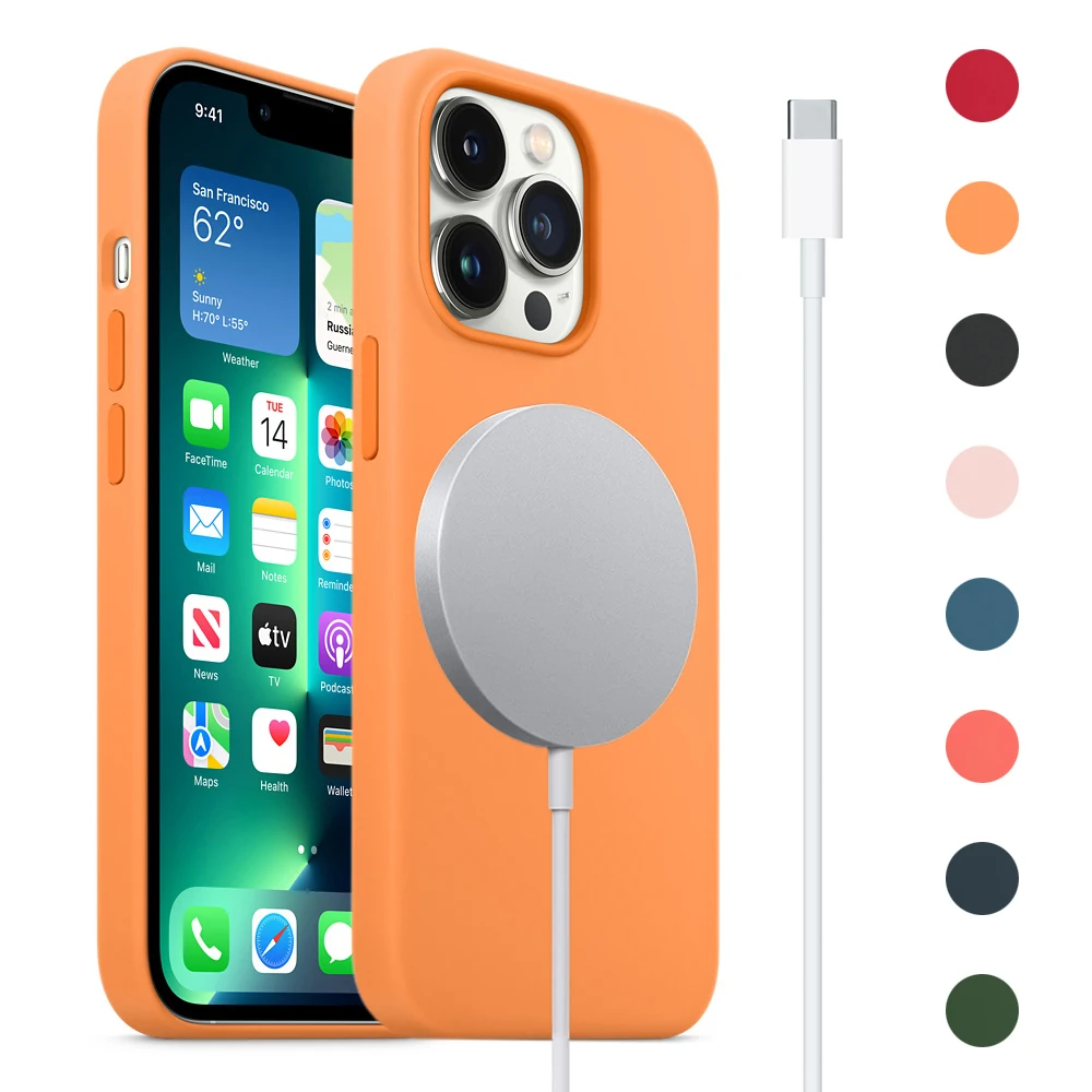 Оригинальный силиконовый чехол-Marigold | Магнитное зарядное устройство для Apple iPhone 13 Pro | 13 Pro Max | 13 Mini Cover
Оригинальный силиконовый чехол-Marigold | Магнитное зарядное устройство для Apple iPhone 13 Pro | 13 Pro Max | 13 Mini Cover