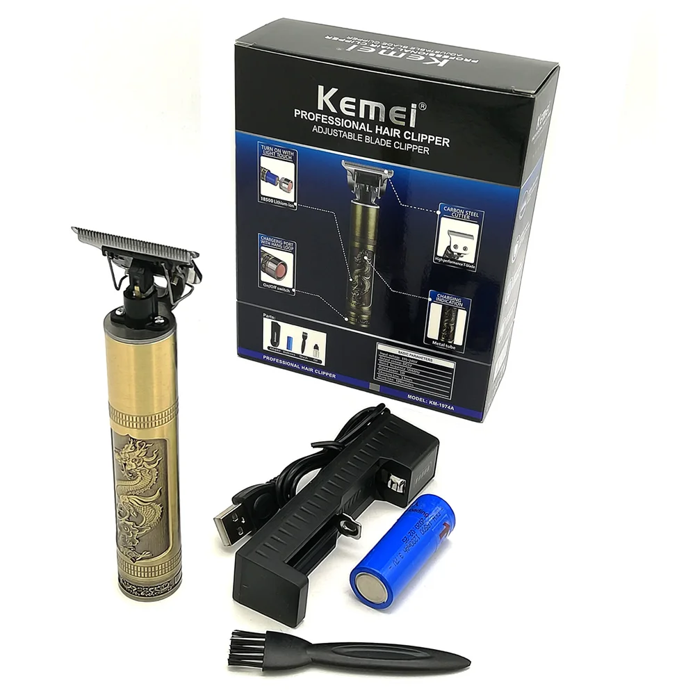Kemei T-blade Skeleton Dragon Phoenix Buddha head Cordless Hair Trimmer D8 T9 0mm Carving Hair Clipper Haircut Finish Machine
Kemei T-blade Skeleton Dragon Phoenix Buddha head Cordless Hair Trimmer D8 T9 0mm Carving Hair Clipper Haircut Finish Machine