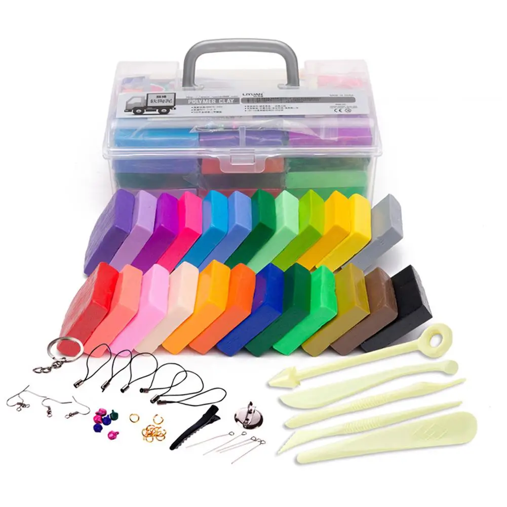 Нетоксичная полимерная глина, 24 цвета, набор мягкой глины для моделирования «сделай сам» из ковкого материала с 5 инструментами, Детские Под...
Нетоксичная полимерная глина, 24 цвета, набор мягкой глины для моделирования «сделай сам» из ковкого материала с 5 инструментами, Детские Под...