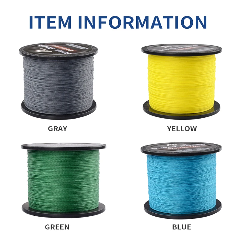 1000m Pe Fishing Line 4 Strands Braided Fishing Line 10-40lb Multifilament Fishing Line Smooth Diameter 0.09-0.30mm
1000m Pe Fishing Line 4 Strands Braided Fishing Line 10-40lb Multifilament Fishing Line Smooth Diameter 0.09-0.30mm