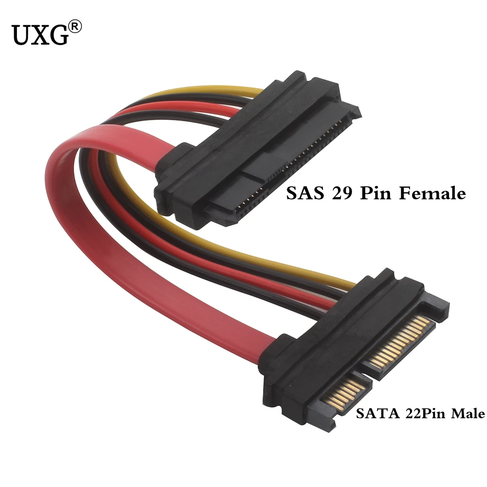 SAS 29Pin HDD SFF-8482 для SATA Style порты кабель передачи данных + 15 контактный разъем питания